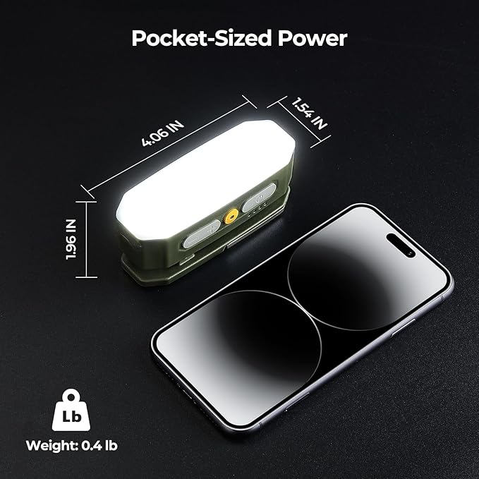 BougeRV Movable Area Light, Rechargeable Camping Lantern, 3200mAh Portable Camping Light, IP65 Waterproof, Camp Lamp for Tent, Emergency, Outdoor