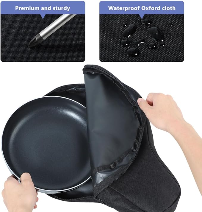 Hemoton Cast Iron Skillet Bag Heavy Duty Chef Bag Outdoor Camping Cookware Storage Organizers Multi- Cooking Utensils Container