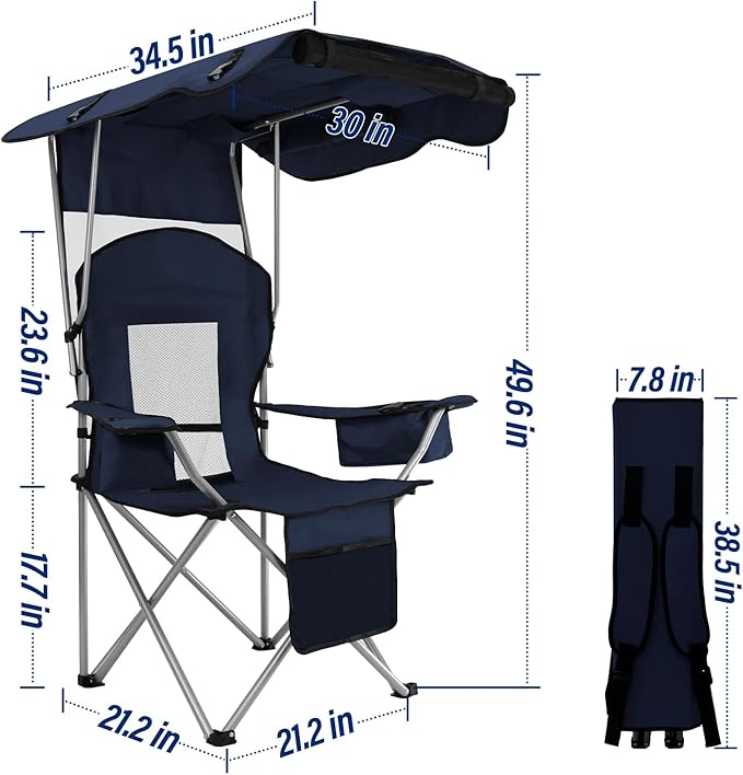 Camping Chair, Portable Folding Chair for Outdoor Indoor
