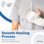 California Basics 48-Pack Gauze Bandage Roll with Tape, 2 Inches x 4 Yards - Soft, Stretchable & Breathable Wrap for Wound Care, First Aid & Medical Supplies - White