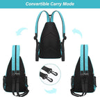 MOSISO Sling Backpack Travel Hiking Daypack, Crossbody Convertible Sling Bag with Front Pocket One Shoulder Chest Bag