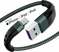Essri 2Pack for iPhone Charger Cord 6FT, Lighting Cable 6 Feet to USB Charging Cable, Nylon Braided Charging Cord 6 Foot Compatible with iPhone 14 13 12 11 X XS XR 15 Pad - Green