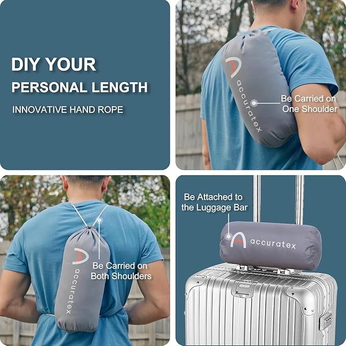 ACCURATEX Camping Pillow for Woman-100% Cotton Breathable Cover,Shredded Memory Foam Compressible Travel Pillow,Camping&Travel Accessories-Small Backpacking Pillow Camping Essentials for Sleeping,Gift