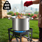 SKOK 200,000 BTUs High Pressure Single Burner Propane Camping Stove - Portable Outdoor Stove for Outdoor Cooking, Backyard, Picnic