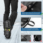 ROCKBROS Snow Boot Leg Gaiters for Hiking Waterproof Leg Gaiter for Skiing Walking Snow Boot Gaiters Tear Resistant Adjustable Gaiters