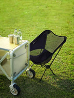 ONEFOREST Camping Chair, Foldable Portable Backpacking Chair for Beach Camp Hiking Outdoor Sport, Black