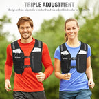 PORTHOLIC Running Vest for Women Men with 17oz Water Bottle |Adjustable Hydration Vest|Reflective |Lightweight |6 Pockets |Breathablefor Running Accessories for Hiking