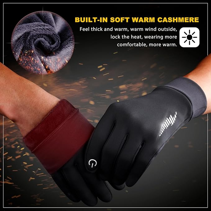 SIMARI Winter Gloves Women Men Ski Snow Gloves Liner Thermal Warm Touch Screen, Suit for Running, Cycling, Biking, Hiking, Driving, Walking, Typing, Freezer Work, Sports, Soccer, Shooting, Gaming 102