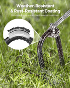 VEVOR Rebar Stakes, 16-Inch, Heavy-Duty 0.4 in Diameter J Hook, Galvanized Steel Ground Anchors with Chisel Point End & Rust-Resistant Coating, for Gardening Support, Fence, Camping Tents (24-Pack)