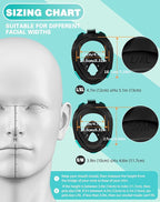 Mask Fins Snorkeling Gear for Adults, Full Face Snorkel Mask & Adjustable Swim Fins Snorkel Set, Panoramic View Snorkel Mask Dry Top Anti-Fog Anti-Leak