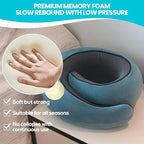 Travel Pillow uses Memory Foam to Support Neck Comfort, car Travel, Compact,Airplane Sleep Pillow Peacock Blue