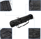 Allnice Durable Canvas Fishing Rod & Reel Organizer Bag Travel Carry Case Bag- Holds 5 Poles & Tackle