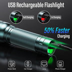 Rechargeable Flashlights High Lumens, G1000 Super Bright Flash Light 2 Pack, Small Zoomable LED Flashlight with 3 Lighting Modes, Portable Flashlight for Camping Essentials (Battery Included)-Grey