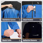 baleaf Men's Rain Jacket Waterproof Windbreaker Raincoat Running Cycling Hiking Gear Hood Lightweight Reflective Packable