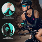 Bike Gloves for Men Women with Anti-Slip Shock-Absorbing Pad, Light Weight Half-Finger Cycling Gloves