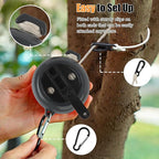 32Ft Portable Travel Clothesline Caudblor Adjustable Camping Clothes Laundry Drying Rope for Hotel Trip, Cruise, Outdoor/Indoor with 10 Windproof Clips, 10 Clothespins, 1 Storage Bag（Black）