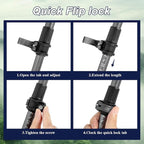 Hiking Poles, Ultra-Light Telescopic Trekking Poles,Portable Walking Sticks with Adjustable Height for Men and Women