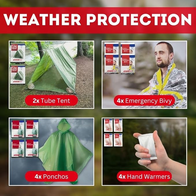 Family Emergency Kit | All-in-one Survival Kit Backpack for Earthquake, Flood, Disaster Relief, Civil Unrest & Outdoor - Survival Bag & Emergency Preparedness Kit for Families