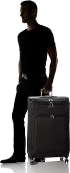 Samsonite Solyte DLX Softside Expandable Luggage with Spinner Wheels, Midnight Black, Checked-Large 29-Inch