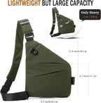 Anti Theft Crossbody Travel Bag for Women Men,Multi-pocket Crossbody Bag,Slim Sling Bag with Adjustable Strap