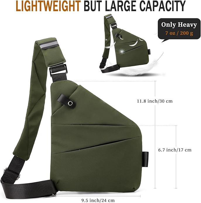 Anti Theft Crossbody Travel Bag for Women Men,Multi-pocket Crossbody Bag,Slim Sling Bag with Adjustable Strap