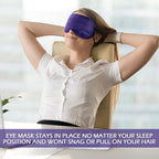 Tarpop 200 Pcs Eye Mask Sleeping Blindfold Eye Cover with Adjustable Strap for Games Party Team Building Travel Individually Wrapped Sleep Mask for Women Men (Purple)