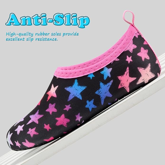 Deevike Kids Water Shoes Boys Grils Barefoot Quick Dry Aqua Socks Beach Shoes for Toddler Sports Swim Surf Outdoor Walking