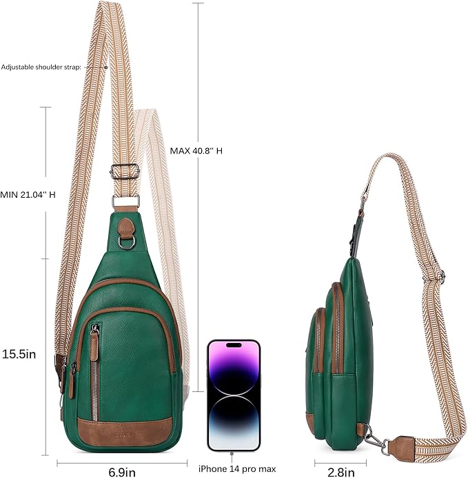 CLUCI Crossbody Bags for Women Men,Leather Sling Bag Cross Body Backpack for Woman Gifts for Women Birthday Unique
