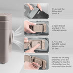 BEBAS Self-Inflating SUV Air Mattress Car Back Seat Bed, PVC Flocked Surface Car Air Couch Cushion Built-in Charging Pump for Rapid Inflation and Deflation. Gray