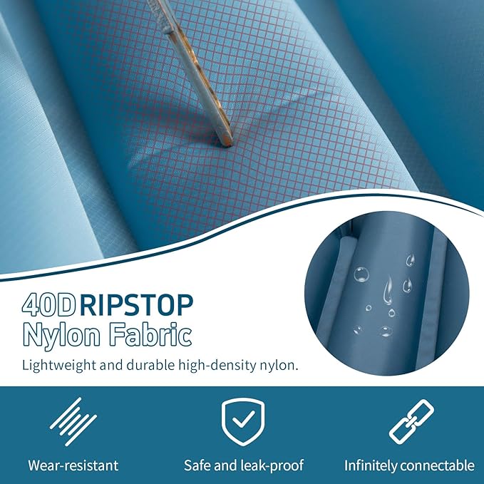 Ultralight Sleeping Pad Camping Inflatable Pillow for Camping Combo, Compact Backpacking Inflatable Sleeping Pad for Adults- Portable for Hiking, Travel - Durable & Comfortable