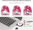 ATNKE LED Lighted Beanie Hat,USB Rechargeable 4 LED Running Headlamp Bright Cap with The Light Gifts for Men and Women