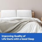 Memory Foam Pillows for Sleeping, Cooling Pillow with Removable and Machine Washable Cover, Bed Pillow for Side, Back and Stomach Sleepers, King Size (2 Pack)