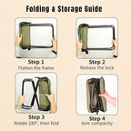 Folding Camp Stool, Lightweight Foldable Camping Stool, Compact Mini Chair for Outdoor Activities, Hiking, Fishing, and Travel, Portable and Durable, Holds Up to 265 lbs (Regular)