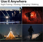 BUYSIGHT Rechargeable Spotlight Flashlight, Hand held Spotlight 800 lumens Waterproof Flashlight Hunting Lamp with red Filter(Black)