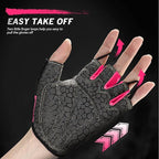 Bike Gloves for Men Women with Anti-Slip Shock-Absorbing Pad, Light Weight Half-Finger Cycling Gloves