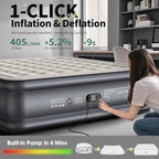InnoTruth King Size Air Mattress with Built in Pump, Famiy Choice Award Winner, Inflatable Blow up Mattress, 18" Raised 2-4 Persons Family Air Bed for Guests & Home, Ideal for Temporary Use, 700 lbs