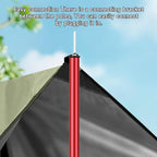 Tent Poles, SAN LIKE Aluminium Telescoping Adjustable Red Tarp Poles with Portable Bags, Heavy Duty Camping Tent Poles for Awnings Canopy Rain Fly Shelter Set of 2-(5 Sections with Adjustable Length)