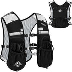 Running Hydration Vest for Women Men - Waterproof Running Water Backpack Hydration Pack with 12 Pockets, Lightweight Water Vest for Hiking Trail Cycling Marathon Race