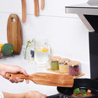 Spurtle Set,Wooden Spurtle Set of 5,Wooden Spoons for Cooking, Natural Teak Wooden Spatula for Cooking, Stirring, Mixing, Serving,Spurtles Kitchen Tools As Seen On Tv, Sourdough Starter Spatula