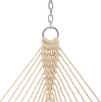 Hatteras Hammocks Deluxe Oatmeal Duracord Rope Hammock with Free Extension Chains & Tree Hooks, Handcrafted in The USA, 450 LB Weight Capacity, 13 ft. x 60 in