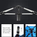 Oileus X-Large 4 Person Beach Tent Sun Shelter - Portable Sun Shade Instant Tent for Beach with Carrying Bag, Stakes, 6 Sand Pockets, Anti UV for Fishing Hiking Camping, Waterproof Windproof, Blue