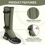 Snake Gaiters, Snake Guards, Gaiters for Men/Women, Adjustable Snake Proof Gaiters for Hunting, Outdoor and Farm Working