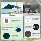 Waterproof Camping Tarp - 10X13ft Hammock Rain Fly, Ultralight & Portable & UV Protection Backpacking Tarp, Multifunctional for Outdoor Adventure, Hiking, Tent, Hammock