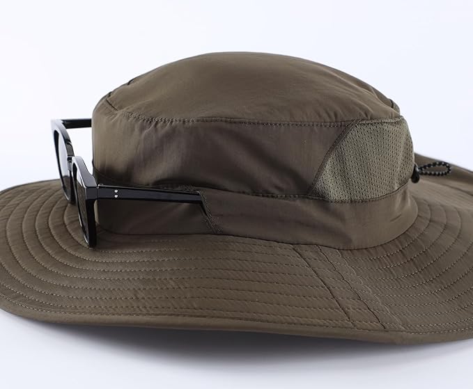 Home Prefer UPF 50+ Sun Hats for Men Women Wide Brim Fishing Hat with Neck Flap Summer Safari UV Protection Bucket Hat