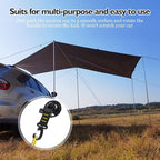 CONBOLA Suction Cups Hooks 4 Pieces Outdoor Car Camping Essentials Heavy Duty Upgraded Tie Down Suction Cup,Camper Accessories Strong Power for RV Boat Window Glass Camping Trap.(4 pcs,Yellow)