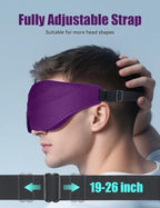 Sleep Eye Mask for Men Women, EVA BELLE Light Blocking Sleeping Mask for Side Sleeper, 3D Contoured Cup Night Blindfold, Lash Extensions 3D Sleeping Mask with Adjustable Strap for Travel, Night & Nap