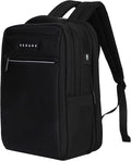 Verage Roll Top Laptop Backpack Waterproof PU Lather Travel Backpack Expandable Work Carry On Backpack for Men Women (Classic Black, One Size)
