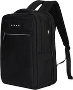 Verage Roll Top Laptop Backpack Waterproof PU Lather Travel Backpack Expandable Work Carry On Backpack for Men Women (Classic Black, One Size)
