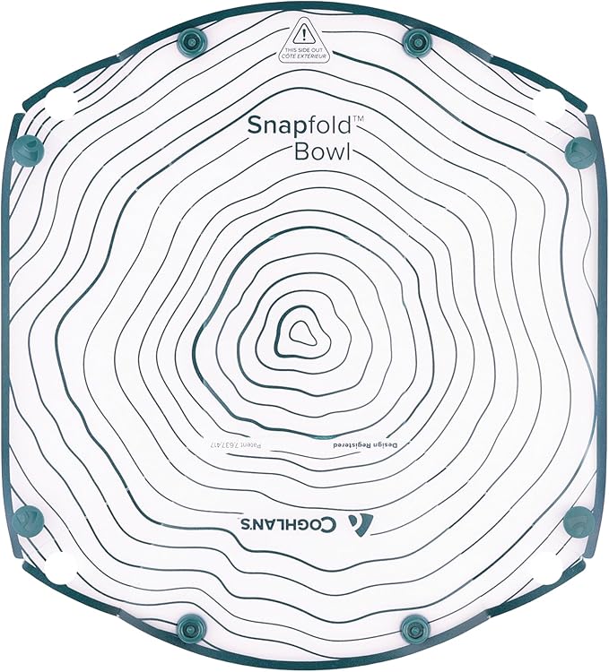 Coghlan's Snapfold™ Solo Pack 3-Piece Collapsible Tableware Set – Lightweight 4 oz, Leakproof, Compact Camping Gear for Backpacking, Hiking, and Outdoors, Includes Foldable Cup, Bowl, and Dish