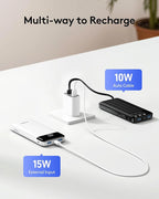 Portable Phone Charger, 10000mAh Portable Charger Power Bank with Built-in Cables, Travel Essential Battery Pack Compatible with iPhone, Samsung, Google, iPads, Tablets, etc